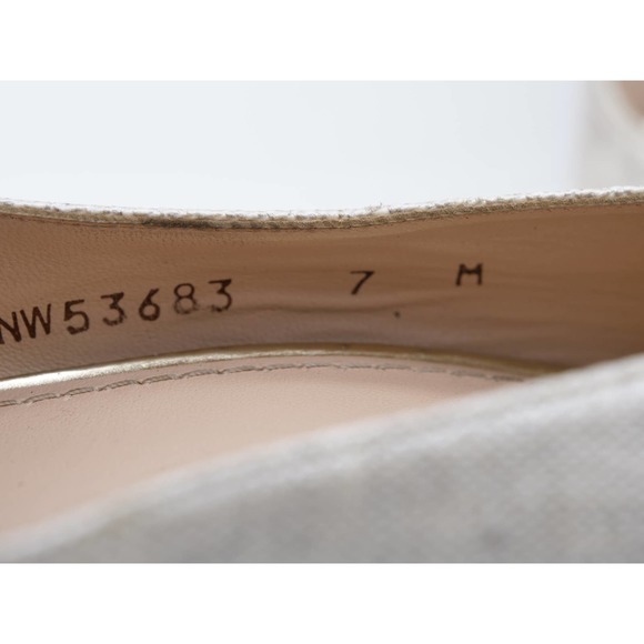 Stuart Weitzman Womens 7 Heels Beige Metallic Peep Toe Stiletto Dress Pumps - Picture 8 of 10